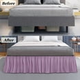 thumbnail image 3 of Ruffled Brushed Bed Skirts Polyester Platform 16" Drop Queen Light Purple, 3 of 6