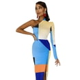 thumbnail image 5 of Vibrant Color Block Maxi Dress One Shoulder Abstract Geometric Aesthetic Bodycon Dresses Summer Dress Woman Pattern Vestido, 5 of 5