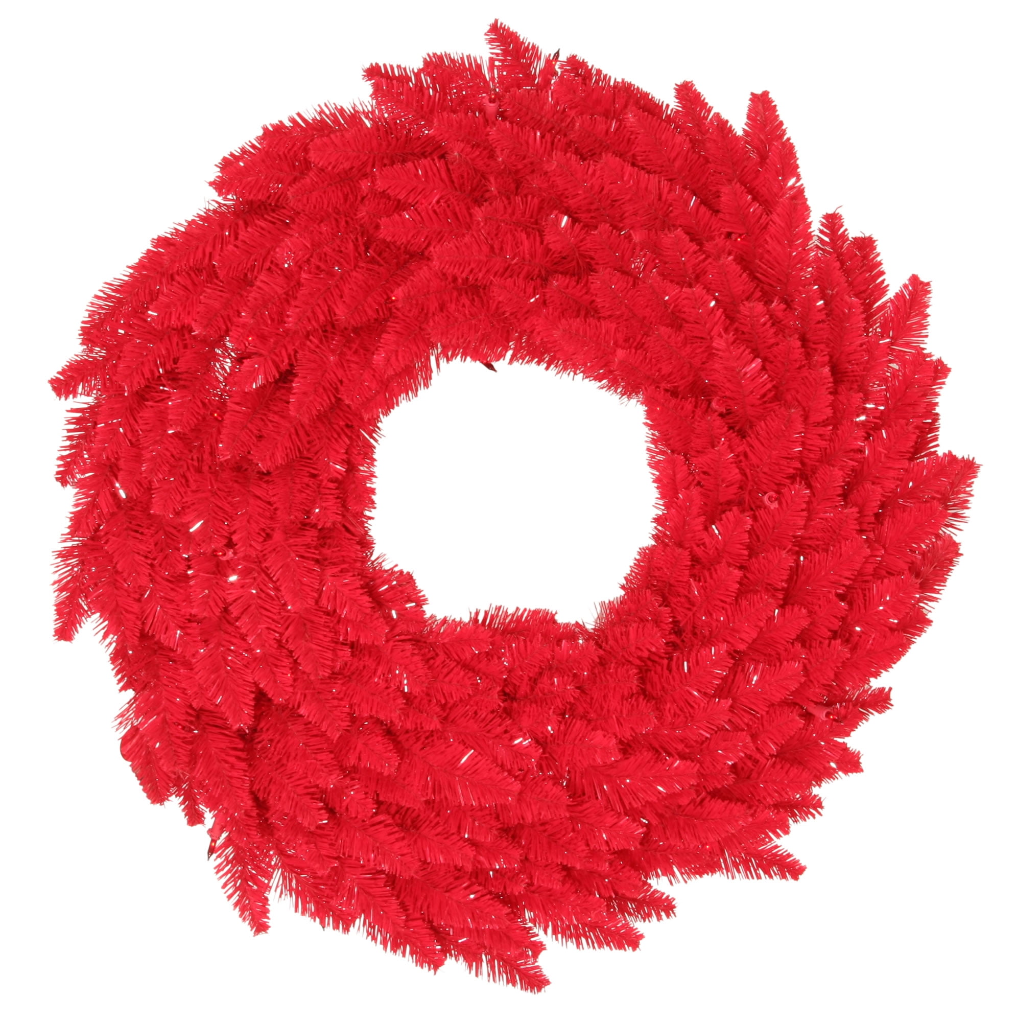 Vickerman 30" Red Fir Wreath Duralit LED 100 Red Lights 260 Tips