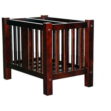 Mission-style Magazine Rack, Dark Cherry