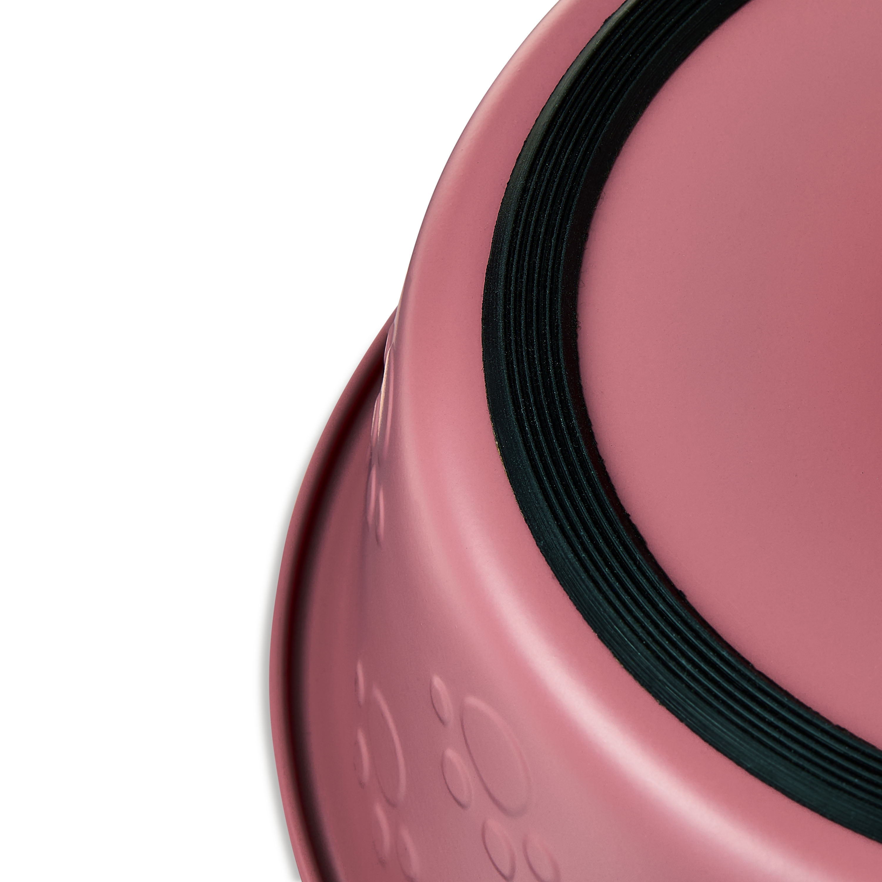Vibrant Life Large Stainless Steel Embossed Dog Bowl, Pink Paws
