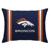 Denver Broncos 20" x 26" Standard Stripe Logo Micro Plush Bed Pillow Cover