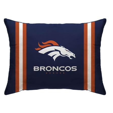 Denver Broncos 20" x 26" Standard Stripe Logo Micro Plush Bed Pillow Cover