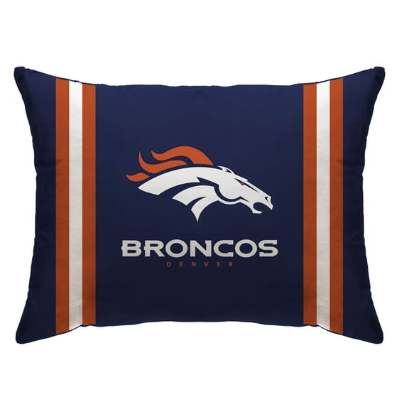 Denver Broncos 20" x 26" Standard Stripe Logo Micro Plush Bed Pillow Cover