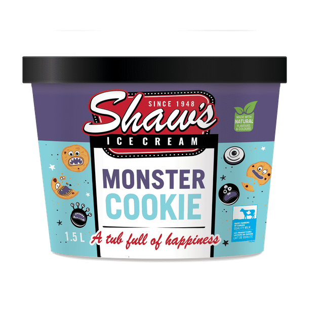 Shaw's Monster Cookie Ice Cream 1.5L, Monster Cookie Ice Cream