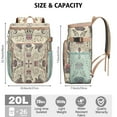 thumbnail image 3 of Floral Abstract Art Cooler Backpack - Insulated 20L Lunch Bag with Long-Lasting Insulation, Great for Beachgoers & Students, 3 of 4