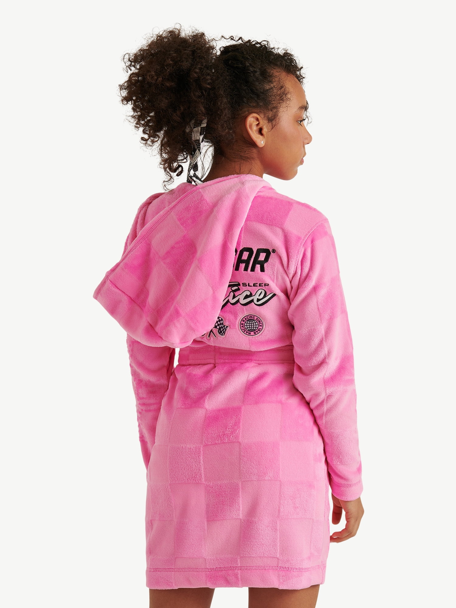 Justice Girls x Nascar Jacquard Fleece Robe with Long Sleeves, Sizes 5-18