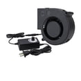 thumbnail image 2 of 97MM Turbo Blower Fan 12V DC Female Connector 97x94x33mm Centrifugal Cooling Fan W/ Power Adapter Adjustable Speed ,Powerful & Energy-Efficient, 2 of 5