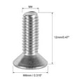 thumbnail image 2 of 50pcs High Quality Furniture Bolt Screw Silver 304 Stainless Steel M4 Machine Screws Knobs Screws Flat Round Head Phillips Drive Screws M4X25MM, 2 of 8
