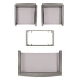 thumbnail image 7 of SAFAVIEH Outdoor Collection Bassey 4-Piece Patio Set Grey/Grey, 7 of 7