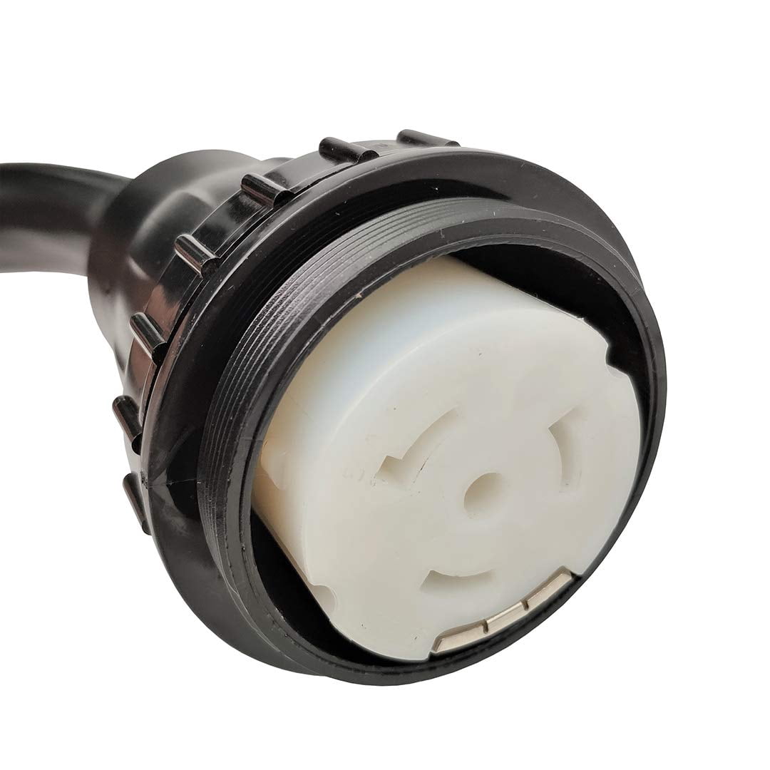 Parkworld 886153 RV 50A Shore Power Extension Cord Adapter, 50amp Camper Plug 14-50P to SS2-50R Marine Twist Lock Receptacle (15FT)