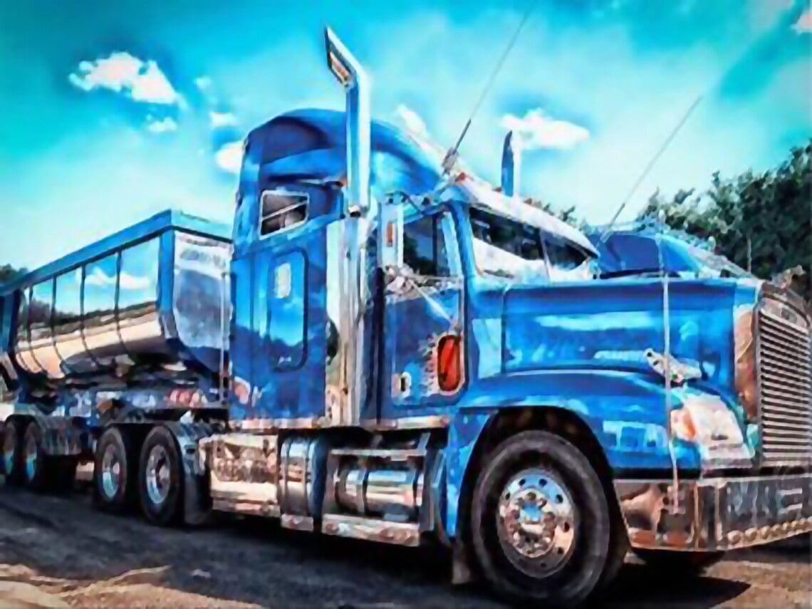 Blue Truck Rug Making Latch Hooking Kit