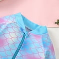 thumbnail image 6 of SGMVNU Girls Long Sleeve Swimsuit Toddler Girls Swimwear Rash Guard 1 Piece Bathing Suit Tropical Print Zipper up Swimwear Summer Beach Sunsuit, Size 12-18 Months, Blue-F, 6 of 8