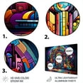 thumbnail image 3 of Designart "Psychedelic Sound at Multicolor Jukebox" Jukeboxes Metal Wall Art, Colorful Metal Wall Decor, Modern Metal Art Decor For Hallway - 32x24 Inch, 3 of 6
