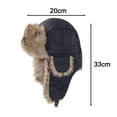 thumbnail image 5 of sunsanly Men Winter Lei Feng Hat Thickened Plush Ear Protection Fuzzy Faux Fur Windoroof Waterproof Adjustable Heat Retention Outdoor Skiing Skating Snowboarding Hataily Life, 5 of 8
