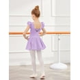thumbnail image 5 of Oudiya Girls Ruffle Sleeve Ballet Dance Dress Tutu Skirted Leotard, 3-11Y, 5 of 7