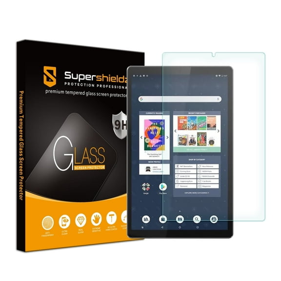 [1-Pack] Supershieldz for Barnes & Noble Nook 10" HD Tablet Tempered Glass Screen Protector, Anti-Scratch, Anti-Fingerprint, Bubble Free
