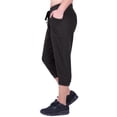 thumbnail image 3 of HDE Mens Workout Jogger Pants Casual Elastic Waistband Sport Training Yoga Capri, 3 of 5