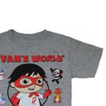 thumbnail image 3 of Ryan's World Little Boy's Gray Graphic Print T-shirt Size 4, 3 of 4