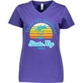 thumbnail image 3 of Inktastic Summer Enjoy the Sunshine Siesta Key Florida in Blue Women's V-Neck T-Shirt, 3 of 5
