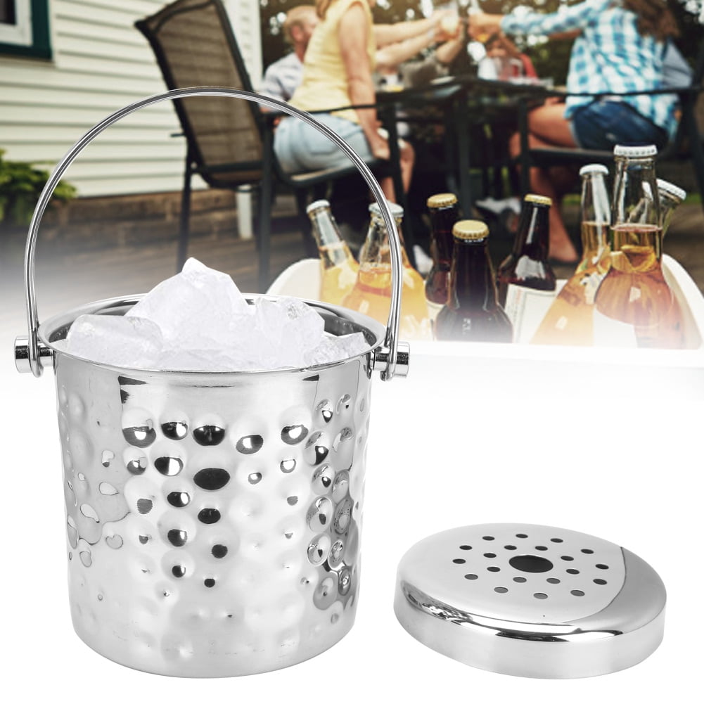 Kritne 1L Stainless Steel Ice Bucket Container Portable Champagne