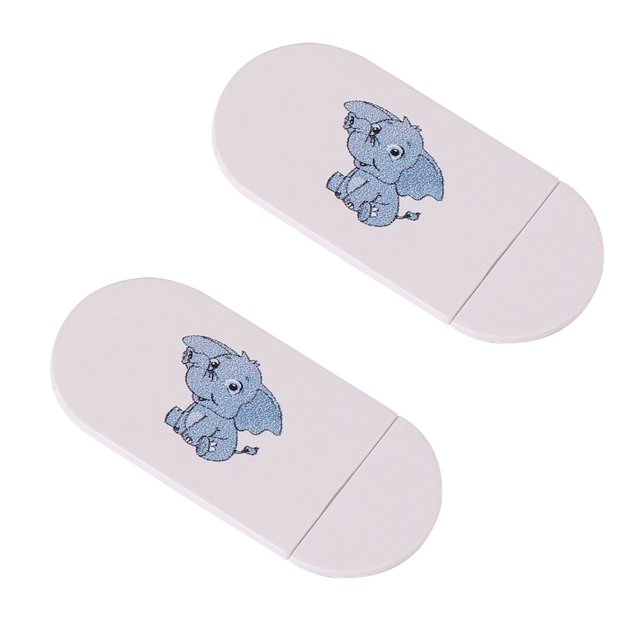 2 PCS Web Camera Cover Elephant Pattern Webcam Blocker for Laptop Desktop Tablet