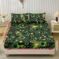 thumbnail image 2 of COEQINE Twin Size 3 Piece Sheet Set, Stay in Place Fade Stain Resistant Cooling Bed Sheets with All Around Elastic Cozy Bedsheet & Pillowcases, St Patricks Day Shiny Clover Star, 2 of 5