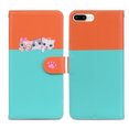 thumbnail image 2 of Compatible avec iPhone 8 Plus Étui Portefeuille Motif Animaux Mignons avec Fentes pour Cartes Couverture Rabattable, 2 of 5