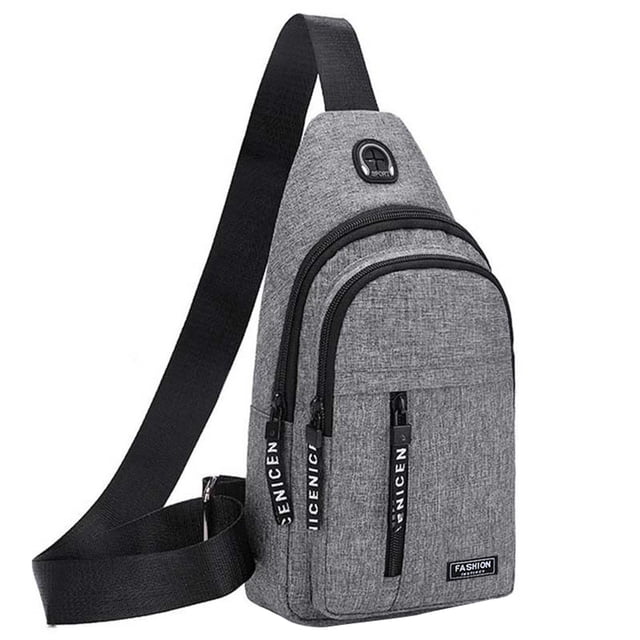 Sac à Dos pour Randonnée, Sac Bandoulière avec Trou pour Écouteurs, Sac à Dos Multifonction