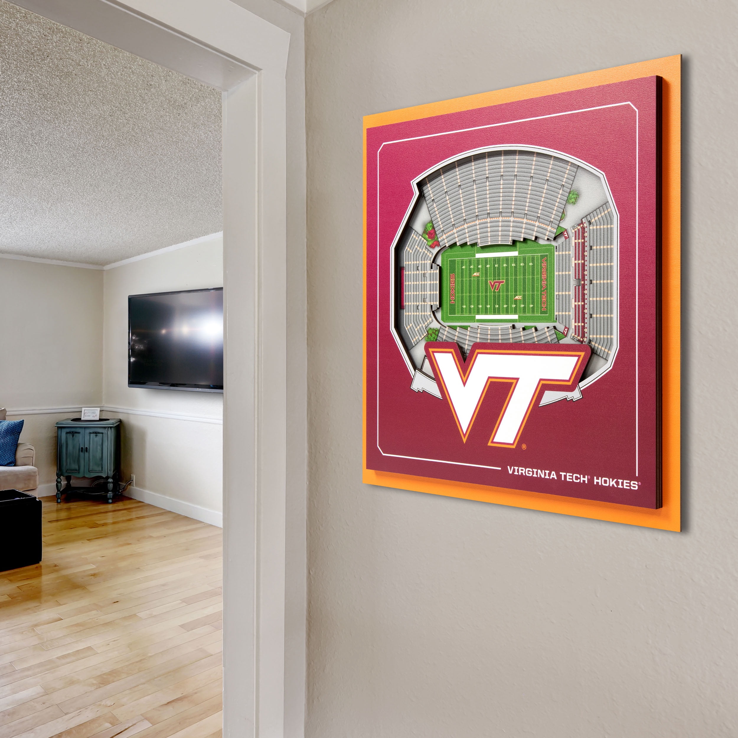 YouTheFan NCAA Virginia Tech Hokies Stadium Series 3D Wall Art