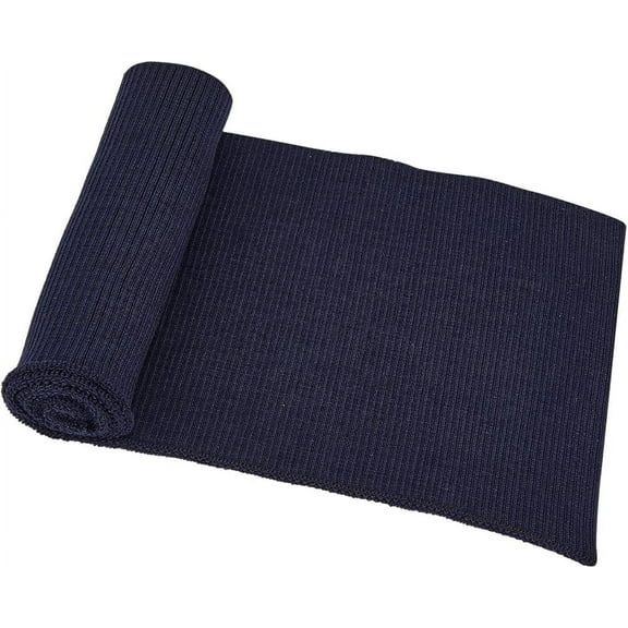 Cuffs Ribbing Stretch Knit Waistband Fabric Sewing Supplies Collar NeckBands Hem Trim Handcrafted Fabric Trimming for DIY Sleeve Cuffs Jacket Neckline Edging Garments Blue 37.4x5.7inch