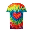 thumbnail image 7 of Womens Tie-Dye T Shirts Summer Fashion Tunic Tops for Leggings Colorful Round Neck Short Sleeve Tee, 7 of 7