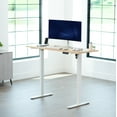 thumbnail image 2 of VIVO Electric 60” x 24” Stand Up Desk | Light Wood Table Top, White Frame, 2 of 8