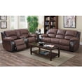 thumbnail image 3 of E-Motion Furniture Fabric Recliner Sofa & Loveseat with Console in Brown, 3 of 3
