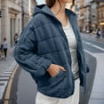 thumbnail image 5 of Mifsaly Oversized Quilted Jackets for Women Zip up Long Sleeve Warm Padded Coats Hooded Fashion Thermal Winter Outerwear with Pockets 2025, 5 of 9