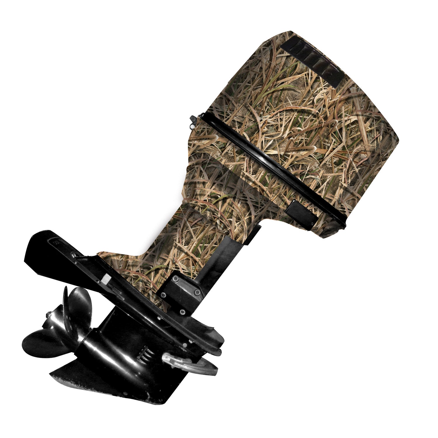 Mossy Oak Camo Boat Motor Wrap 150hp Shadow Grass Blades