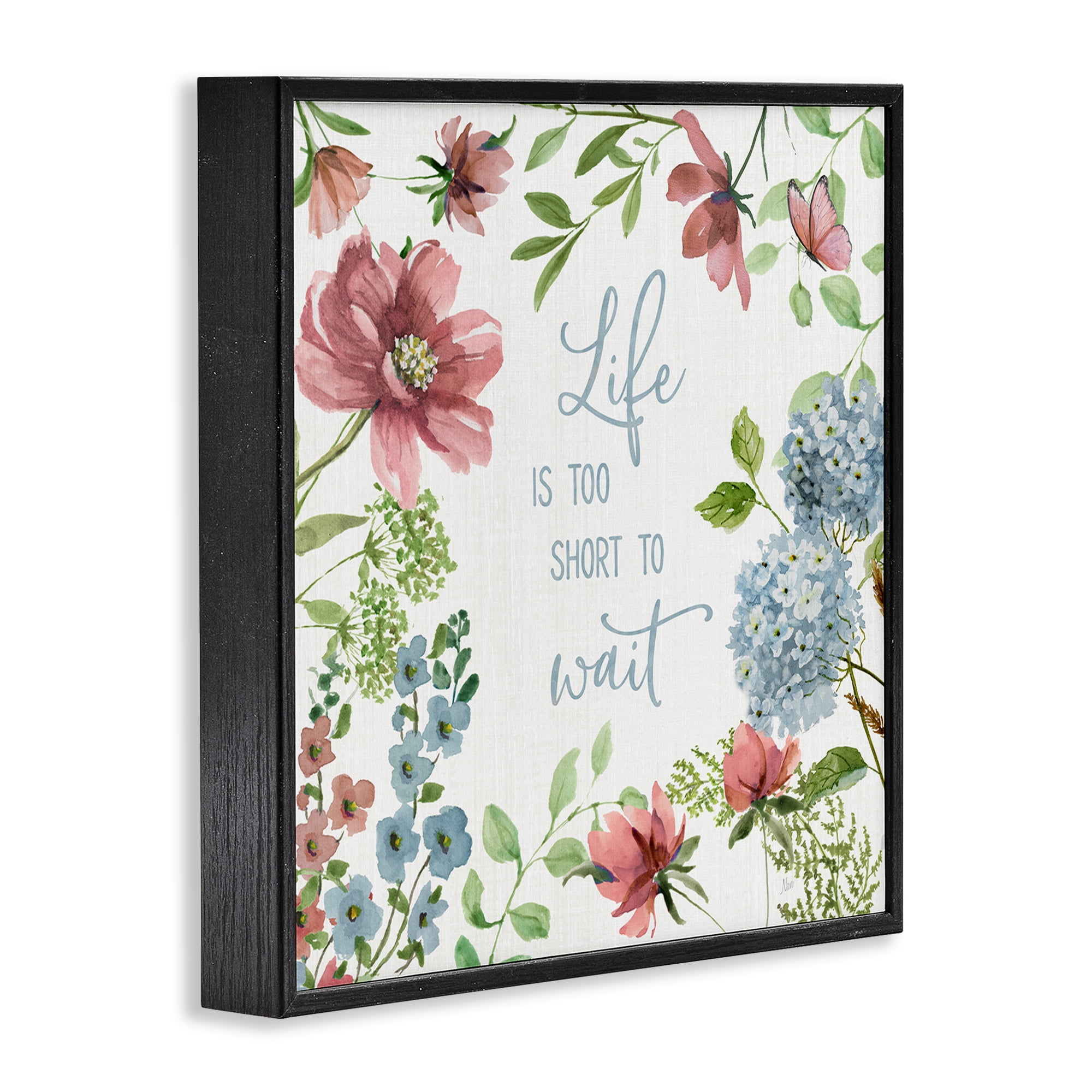Stupell Industries Too Short To Wait Black Framed Giclee Art, design by Nan