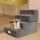 thumbnail image 4 of Escaleras para perros de 4 escalones, antideslizantes, transpirables y con pendiente para mascotas. Gris oscuro, 4 of 9