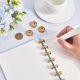 thumbnail image 3 of 11Pcs 24mm Plastic Loose Leaf Binder Discs Planner Discs Bulk Gold Hollow Heart Mushroom Hole Discbound Binding Expande Buckle Ring Disc for DIY Notebook Planner Scrapbooking Pages Artwork, 3 of 5