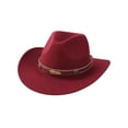 thumbnail image 5 of LILIYA Western Cowboy Hat for Women and Men, Classic Unisex Wide Brim Shapeable Headwear with Decorative Belt Buckle, Lightweight Sun Protection Hat, 5 of 5