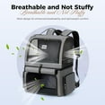 thumbnail image 3 of Double Cat Backpack Carrier for 2 Cats, Double-Compartment Pet Carrier Backpack for Two Small Cat or One Medium Cat, Cats Carrier Backpack Dog Carrier Backpack Fits Up to 24 Lbs,Grey, 3 of 12