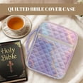 thumbnail image 3 of TSOVTHRID Purple Pink Marble Print Bible Case for Christian, Bible Carrying Case Quilted Sturdy, Portable Bibles Bags for Women Men Daily Use, 10.6 x 8.3 x 2.2 Inch, 3 of 7