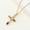 Golden Color, variant on Cross Pendant Colorful Zircon Delicate Chain Item