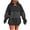 Black, variant on ShiShine Women's Hoodies Drawstring Crew Neck Color Block Blouses Sweatshirts Long Sleeved Tops Fall Clothes