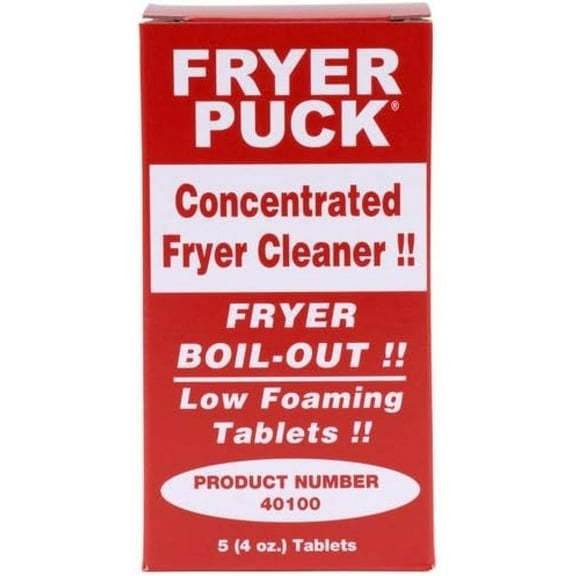 HTYSUPPLY Concentrate Tablets Deep Fryer Cleaner Box Set, 4 oz, 5 Count