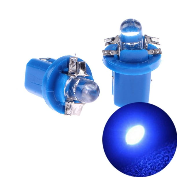 Encendiendo Lámpara 10pcs T5 B8.5D 5050 SMD LED Car Instrument Dashboard Bombillas (Azul) Sywqhk Para estrenar