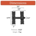 thumbnail image 3 of 4 Pack 3.5 inch Decorative Bar Flip Latch- Black - Small Latch - Gate Hardware Wrought Iron Decorative Hardware Hook Latch Attic Door Latch - The Sinaloa Series by Borderland Rustic Hardware, 3 of 3