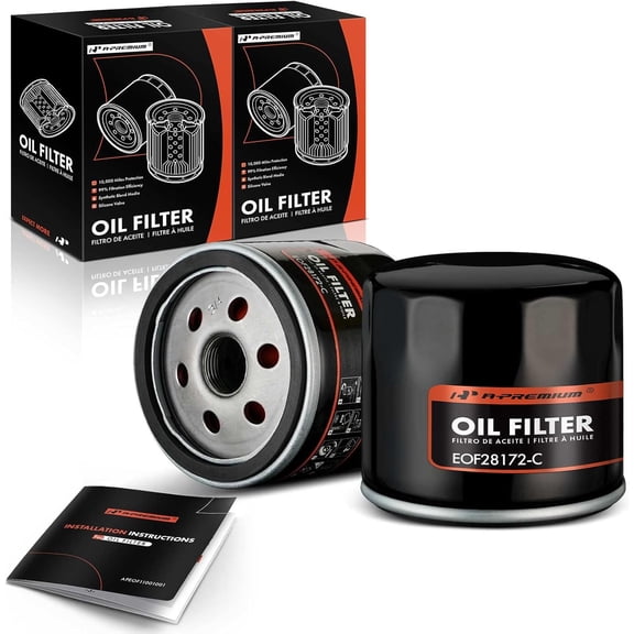 A-Premium 2-PC 10K Miles Protection Spin On Oil Filter Compatible with Dodge Charger Omni & for Fiat 124 131 Brava Strada X-1/9 & for Maserati 228i 430i Spyder & Lotus Europa & Renault Alliance