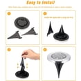 thumbnail image 2 of Ground Lights, 12 Pack 8 LED Solar In-Ground Lights, Waterproof , Cool White, 2 of 5
