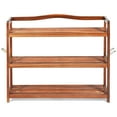 thumbnail image 1 of Patiojoy Freestanding 3-Tier Wood Shoe Rack Shelf Storage with 4 Metal Hanging Bars, 1 of 5